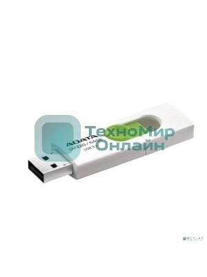 Флешка USB ADATA UV320 (AUV320-64G-RWHGN), 64Gb, USB 3.2 Gen1, R/W 100/30, белый/зеленый
