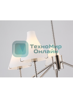 Люстра Ambrella light LH57123/5 SN/FR никель/белый матовый E14/5 max 40W D650*590