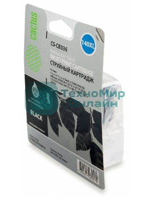 Картридж струйный Cactus CS-CB336 №140XL черный (29 мл.) для HP DJ D4263/D4363/DJ J5783/J6413/PSC C4273/C4283/C4343/C4383/C4473/C4483/C4583/C5283/D5363