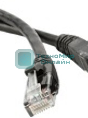 Патч-корд Lanmaster UTP TWT-45-45-0.5-BK вилка RJ-45-вилка RJ-45 кат.5е 0.5м черный ПВХ (уп.:1шт)