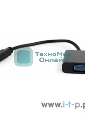 Переходник HDMI-VGA Cablexpert A-HDMI-VGA-04, 19M/15F, провод 15см