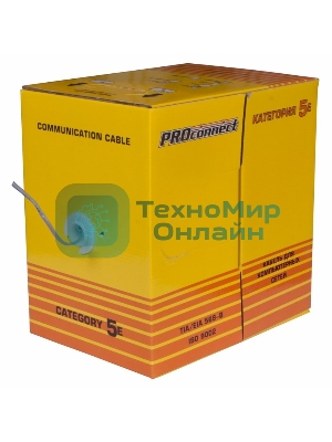 Кабель PROconnect Кабель UTP cat.5e 2 пары (305м) 0.51 мм