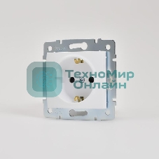 Механизм розетки 1-м СП KARINA защ. шторки с заземл. термопласт бел. LEZARD 707-0288-124B
