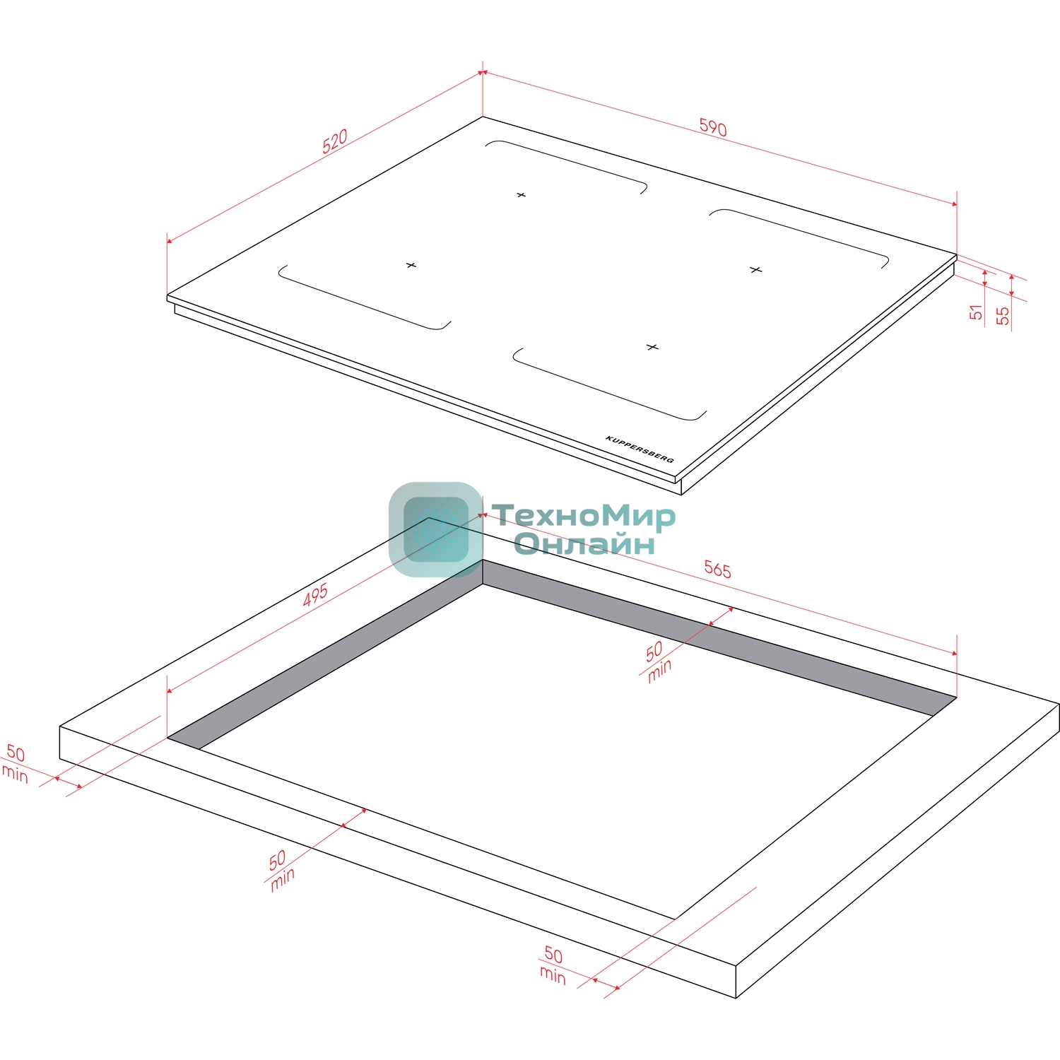 Индукционная варочная панель Kuppersberg ICI 629