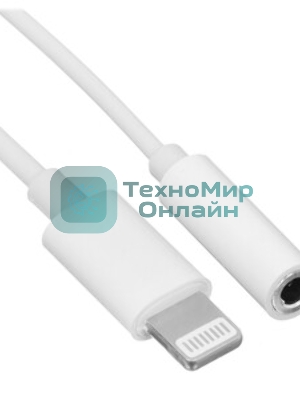 Кабель-переходник AUX Cablexpert CCA-LM3.5F-AL Lightning(M)/Jack3.5(F), алюминий+нейлон.оплётка, 0.15м, пакет