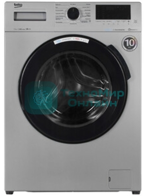 Стиральная машина Beko WSPE7H616S cеребристый, загрузка фронтальная 7,5 кг, 1200 об/мин., класс: А