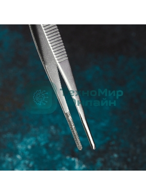 Пинцет прямой Rexant рифленый 160 мм (блистер)
