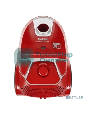 Пылесос Tefal TW3953EA красный/серебристый, 750/750 Вт, уборка сухая, пылесборник мешок 3 л