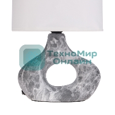 Светильник декоративный настольный Rexant Форте, основание кольцо под черный мрамор, белый абажур, цоколь Е27, 60Вт
