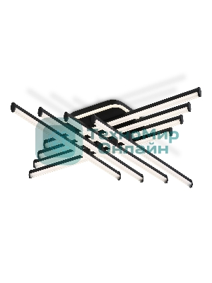 Потолочный светодиодный светильник Ambrella light FL6262 BK черный 130W 3000K-6400K 810*810*130 (ПДУ ИК)