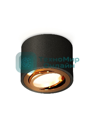 Светильник Ambrella Light XS7511004 SBK/PYG черный песок/золото желтое полированное MR16 GU5.3 (C7511, N7004)