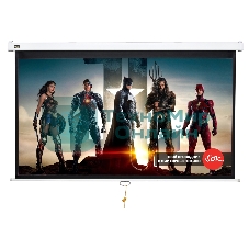 Экран 299x168см Wallscreen 16:9 настенно-потолочный рулонный белый135'