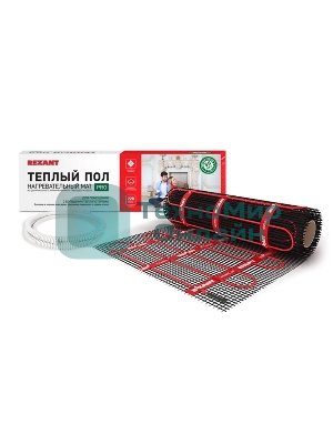 Теплый пол (нагревательный мат) Rexant PRO (RNX -3,0-660 площадь 3,0 м² (0,5х6,0 м)), 660 Вт, двухжильный с экраном
