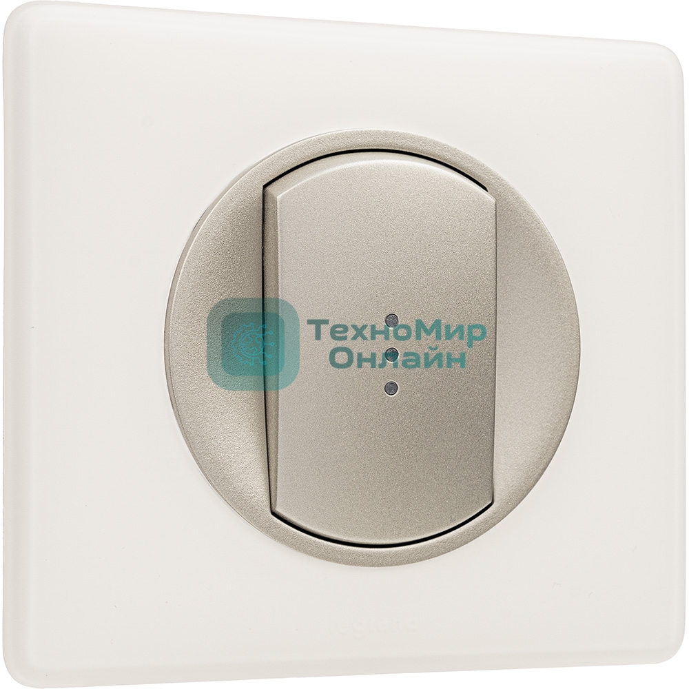 Лицевая панель для выключателя с индикацией титан