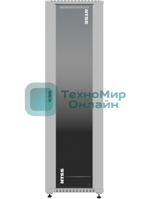 Шкаф серверный NTSS Премиум (NTSS-R22U6060GS) напольный 22U 600x600 мм пер. дв. стекл. металл 900 кг серый IP20 сталь