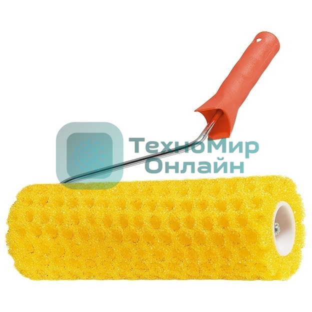 Валик MTX СТРУКТУРНЫЙ поролоновый с ручкой, горошек, 230 мм, D - 80 мм, D ручки - 6 мм