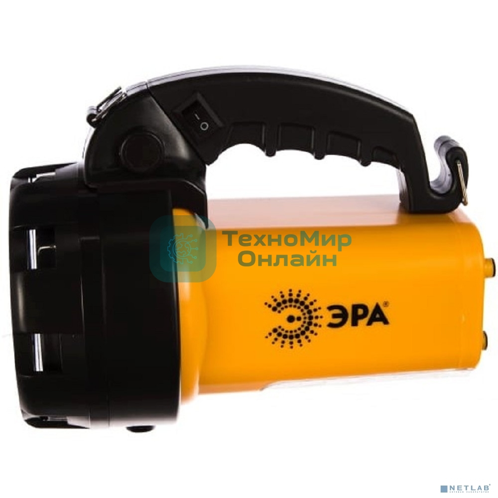 Фонарь-прожектор ЭРА PA-601 АЛЬФА 19xLED + 24xLED, литий 3А·ч, ЗУ 220V+12V