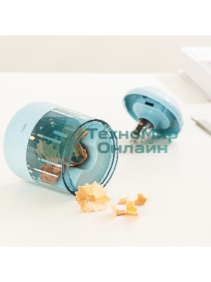 Точилка для карандашей электрическая Deli EH508-BL, 1 отверстие, пластик, синий (батарея)