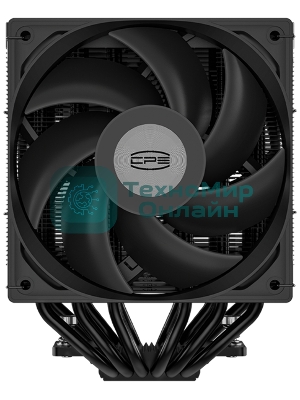 Кулер для процессора PCCooler RT620 Digital BK (250W, 4-pin PWM, LED temp., 157mm, 6x6mm, 2x120мм, 73.32CFM, 34.9dBA, 2200RPM, S: 1851/1700/1200/115X, AM5/AM4, черный)