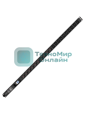 Вертикальный блок розеток с автоматом защиты ExeGate ServerPro PDU-V213 Al-10C1310S-T-1P (19