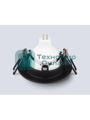 Встраиваемый точечный светильник Ambrella light TN102816 BK черный GU5.3 D80*28