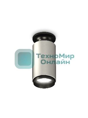 Светильник Ambrella Light XS6324100 SSL/PBK серебро песок/черный полированный MR16 GU5.3 (N6902, C6324, N6121)