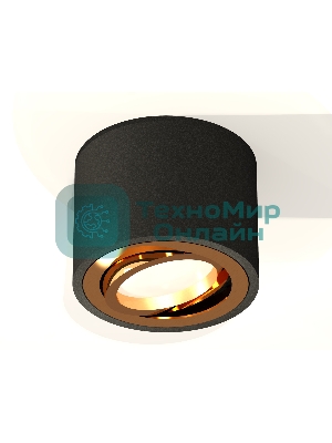 Светильник Ambrella Light XS7511004 SBK/PYG черный песок/золото желтое полированное MR16 GU5.3 (C7511, N7004)
