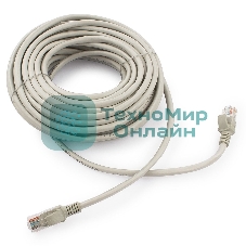 Патч-корд UTP Cablexpert cat.5e, 15м, литой, многожильный серый