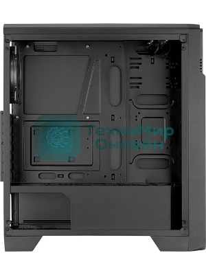 Компьютерный корпус Aerocool/Formula Ore Saturn FRGb-G-BK-v1 (2xUSB, 2xAudio, 0.5 мм,3x120 мм FAN, прозрачная стенка-закаленное стекло, ATX,