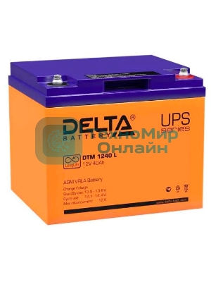 Батарея для ИБП Delta DTM 1240 L (12V, 40Ah) с увеличенным сроком службы (10 лет)