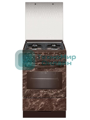 Плита комбинированная Gefest ПГЭ 5302-03 0054 коричневый, конфорок 4 шт, духовка 55 л, 50 см x 85 см x 58.5 см