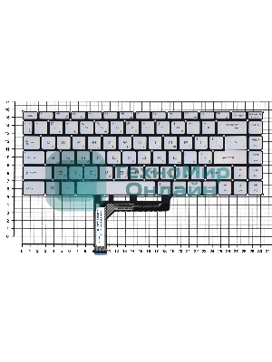 Клавиатура для ноутбука MSI GF63 GF63 8RC GF63 8RD, серебристая с подсветкой