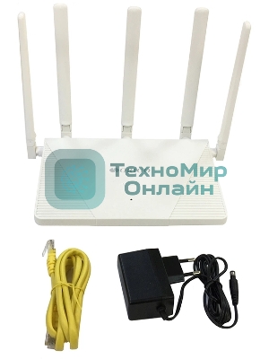 Роутер беспроводной Origo OWR3030AXG (OWR3030AXG/A1A) AX1800 10/100/1000BASE-T белый