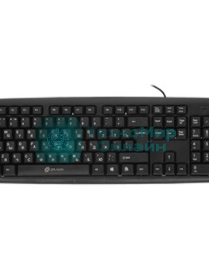 Клавиатура проводная Oklick 180M, PS/2, черный