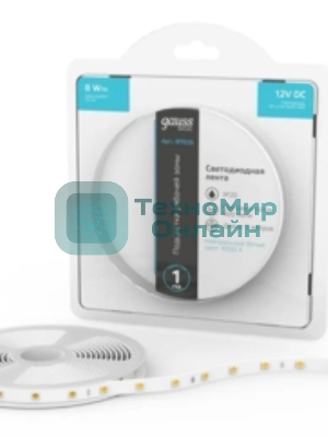 Лента светодиодная Basic Gauss 12V 8W/m 900lm/m 4000K IP20 LED 5m 1/100