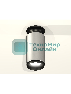 Светильник Ambrella Light XS6324100 SSL/PBK серебро песок/черный полированный MR16 GU5.3 (N6902, C6324, N6121)