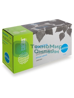 Картридж лазерный Cactus CS-C9731A голубой (12000 стр.) для HP Color LaserJet 5500/5550