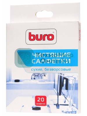 Салфетки Buro BU-Udry, 20 шт для удаления пыли коробка 20шт сухих