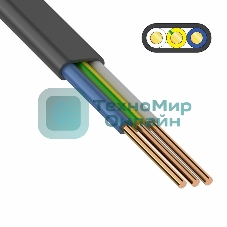 Кабель силовой медный ВВГ-Пнг(А) 3x2,5 мм² 100 м, ГОСТ 31996-2012, ТУ 16-705.499-2010