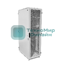 Шкаф телекоммуникационный напольный 42U (600x1000) дверь перф. 2шт, черный