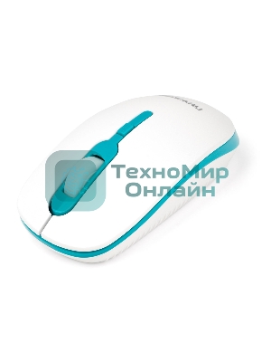 Мышь беспроводная Гарнизон GMW-460-2 белый/бирюзовый, 1600 dpi, радиоканал, USB, кнопки - 4