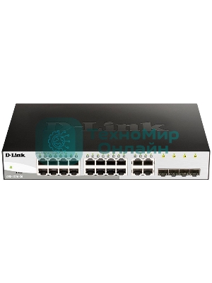 Коммутатор D-Link Gigabit Smart Switch with 16 10/100/1000Base-T ports and 4 Gigabit MiniGbIC (SFP) ports