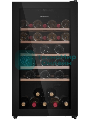 Винный шкаф Maunfeld MFWC-124S56 черный, 124 л, 1 отсек, 56 бут., класс G