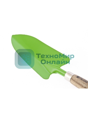 Совок посадочный узкий Palisad 85х380 мм, стальной, деревянная рукоятка