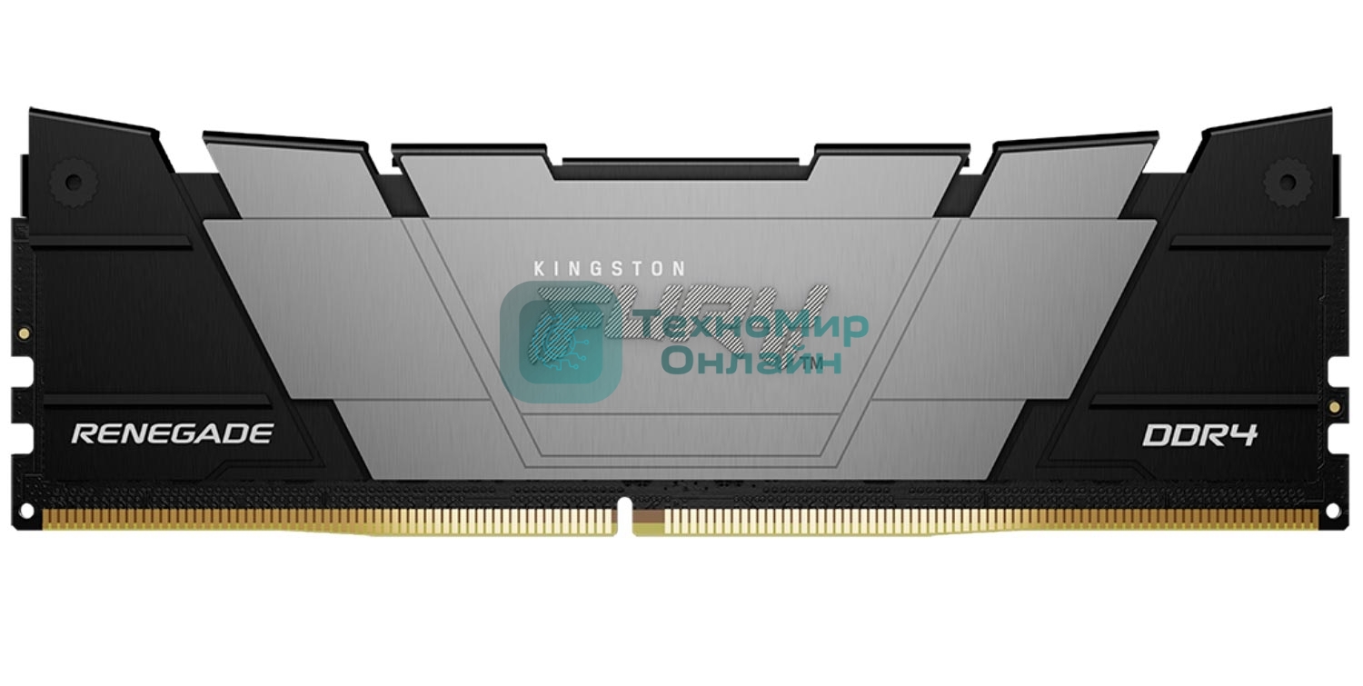 Оперативная память Kingston Fury Renegade, DDR4, 8GB (1x8GB), 3200MHz, CL16, DIMM, с радиатором, черный