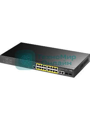 Коммутатор Cudy GS2018PS2-200W (L2) 16x1 Гбит/с 2SFP 16PoE+ 200W управляемый