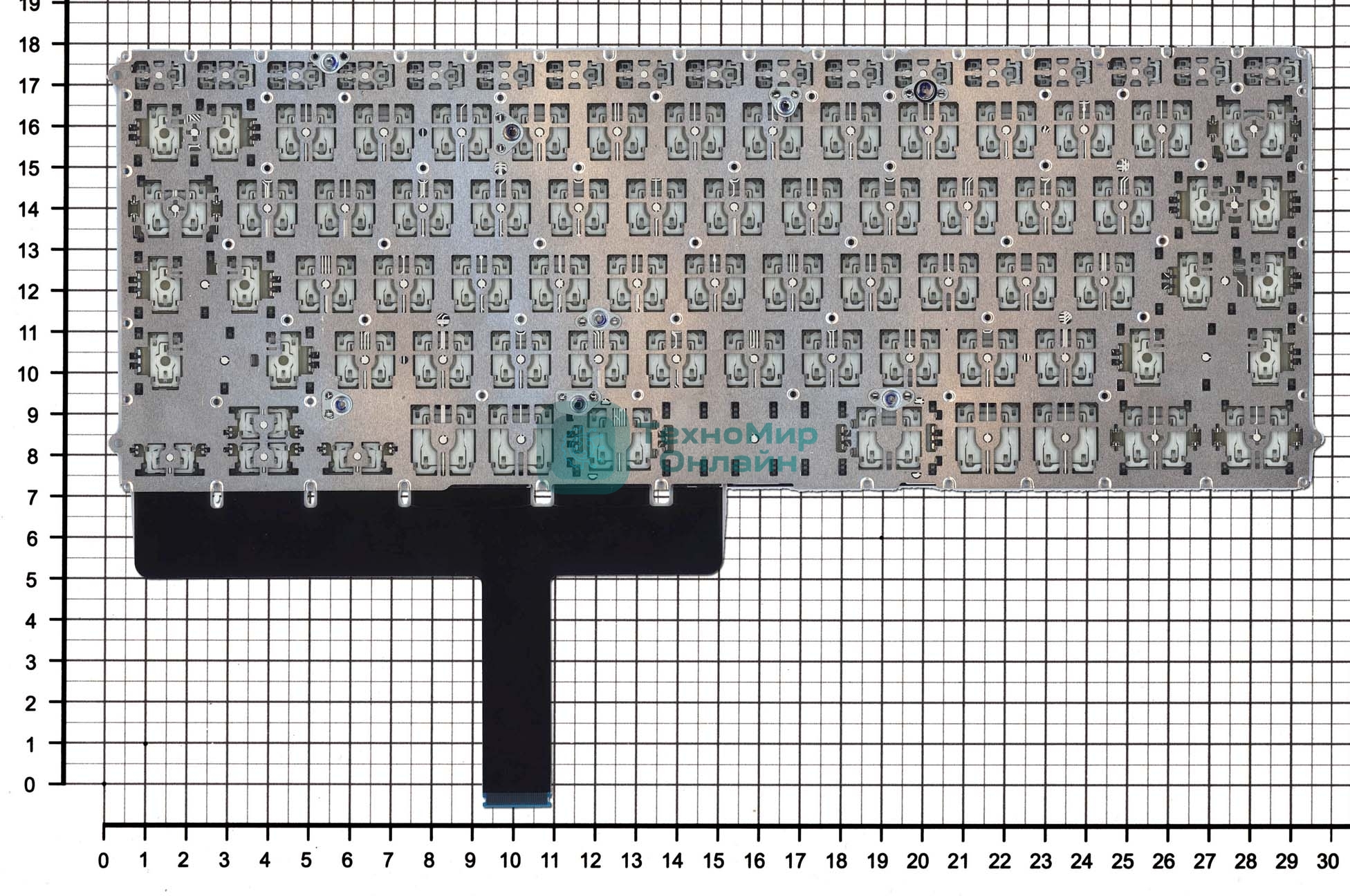 Клавиатура для ноутбука Asus ZenBook 3 Deluxe UX490UA черная с подсветкой