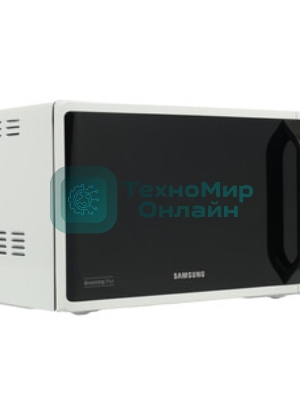 Микроволновая печь Samsung MG23K3515AW/BW белый/черный, 23 л, 800 Вт, переключатели - кнопки, поворотный механизм