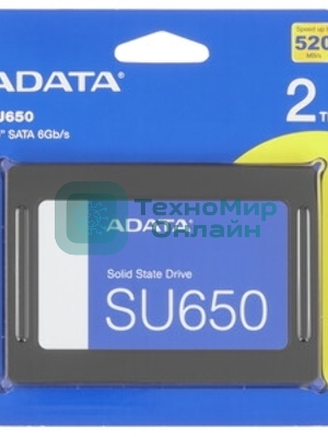 Накопитель SSD ADATA Ultimate SU650, 2000 Gb, SATA, 2.5