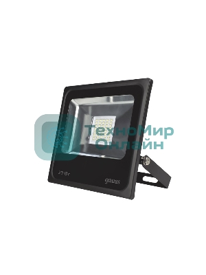 Прожектор светодиодный Gauss LED 20W IP65 6500К черный 1/16